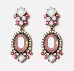 Small pink drop earring